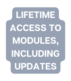 Lifetime access to modules including updates